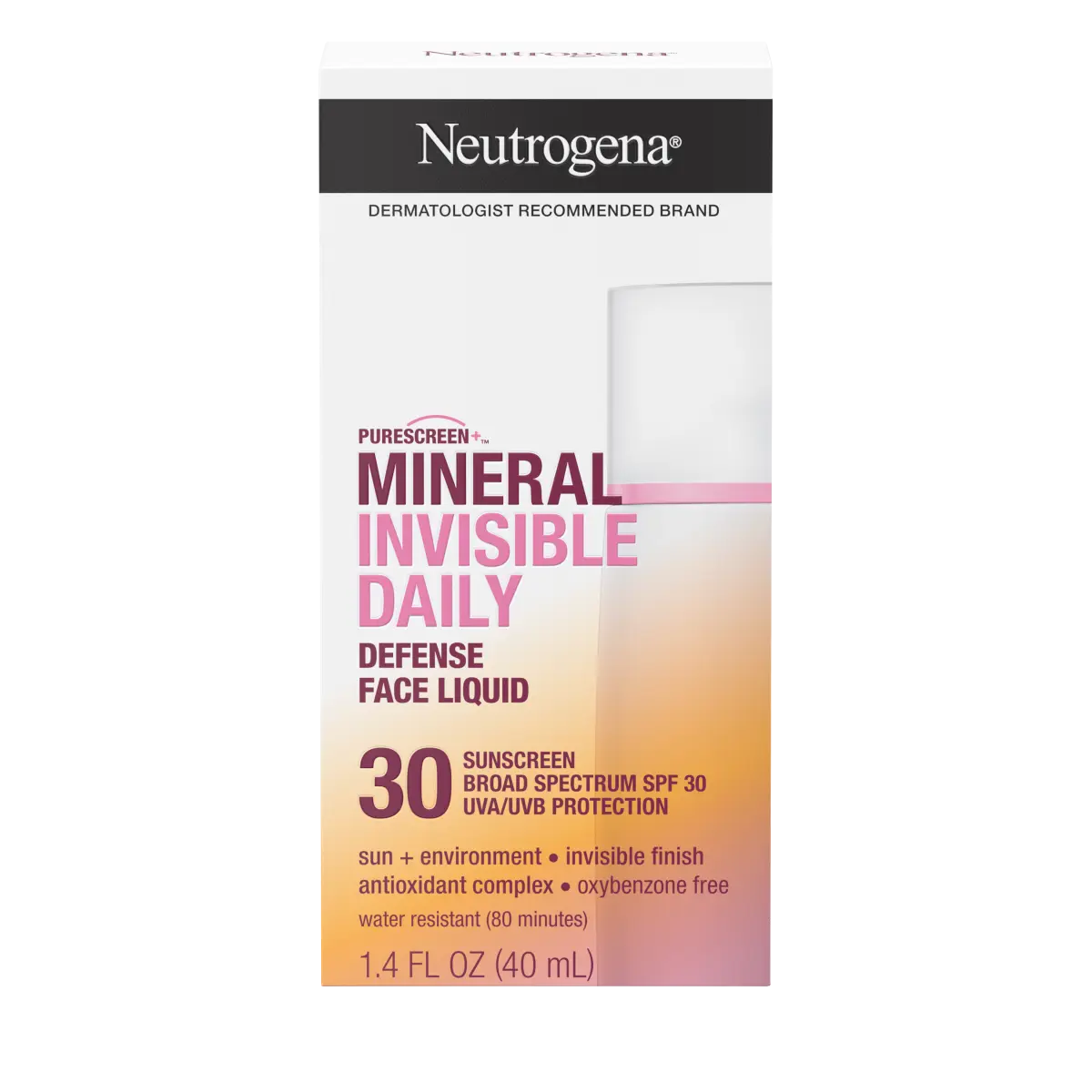 Neutrogena® Purescreen+ Invisible Daily Defense Mineral Face Liquid With SPF 30