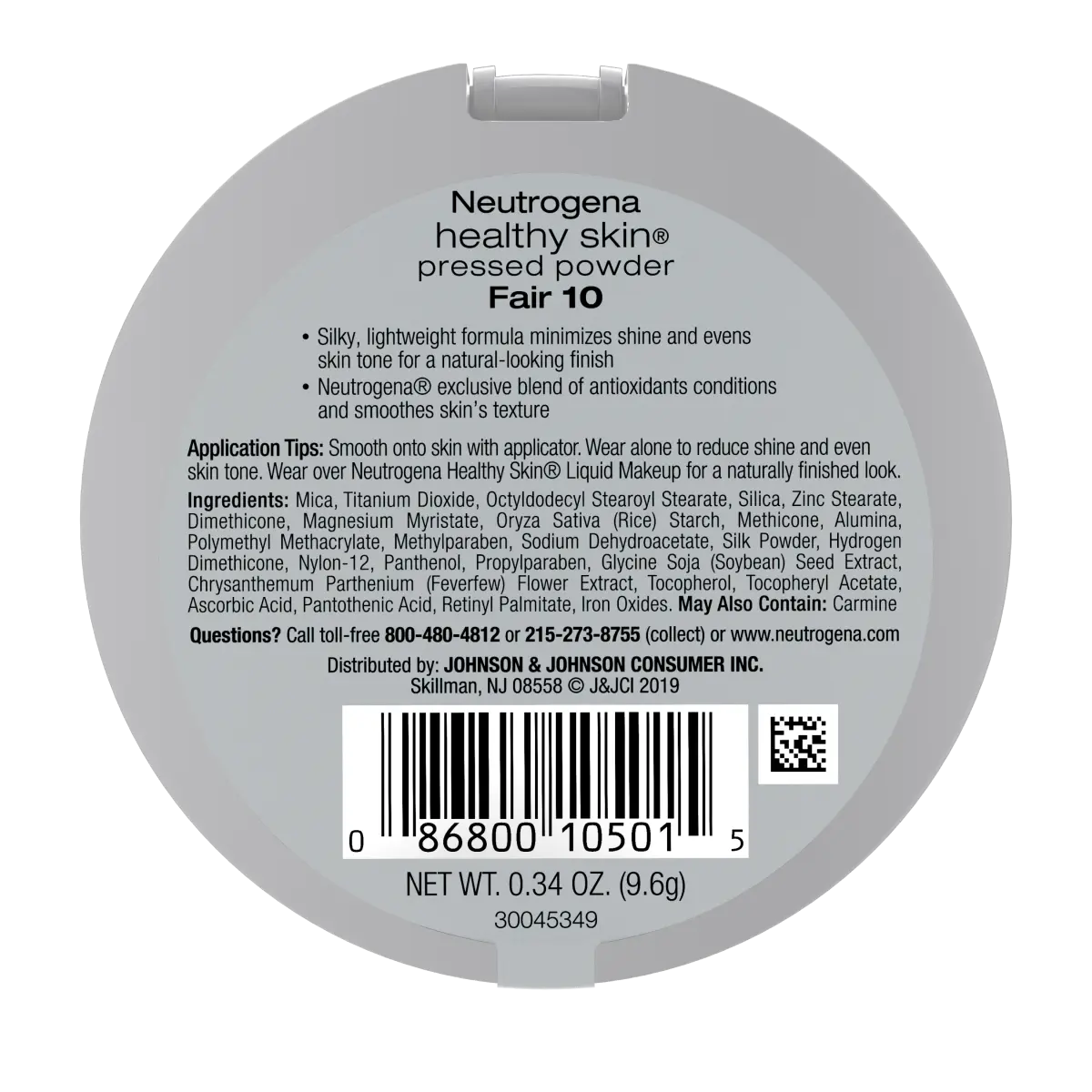 Neutrogena® Healthy Skin Pressed Powder, Fair 10, .34 Oz