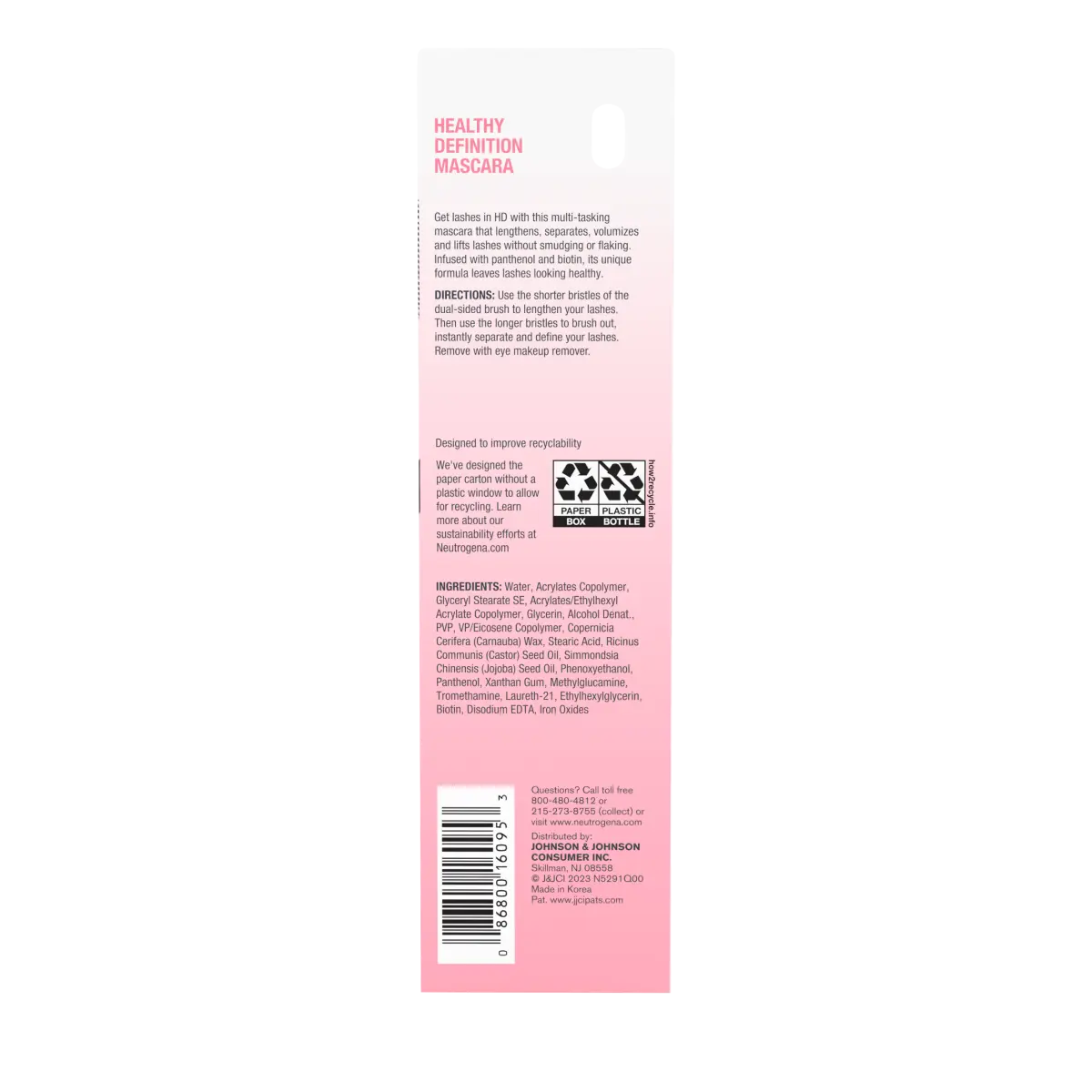 Neutrogena® Healthy Definition Mascara Carbon Black, .27 Oz
