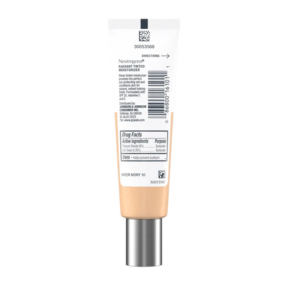 Neutrogena Healthy Skin Radiant Tinted Moisturizer Broad Spectrum SPF 25 - Sheer Ivory (10)