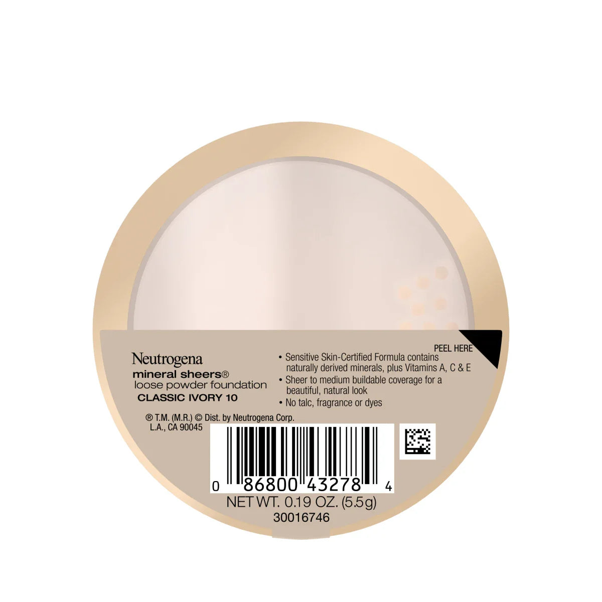 Neutrogena Mineral Sheers Loose Powder Foundation, Classical Ivory 10, 0.19 Oz