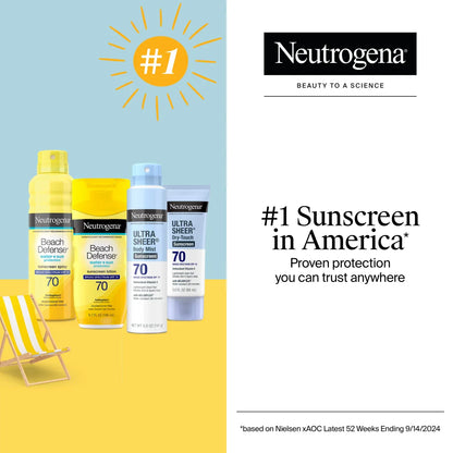 Beach Defense® Water + Sun Protection Sunscreen Spray Broad Spectrum SPF 70