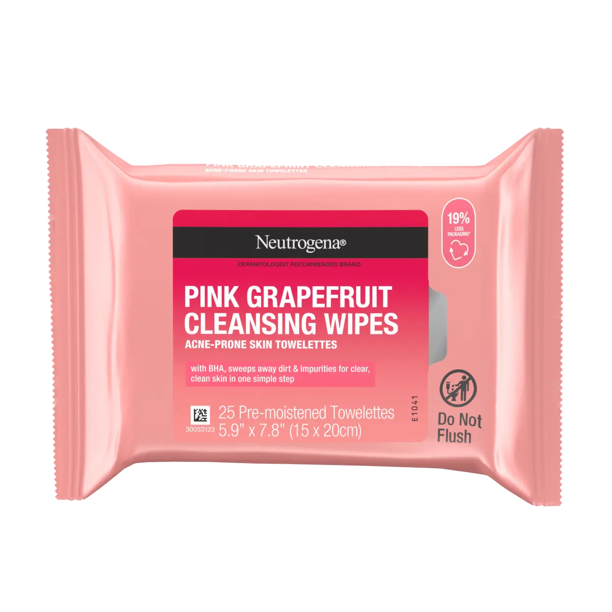 Neutrogena® Oil-Free Cleansing Wipes Pink Grapefruit, 25 Count