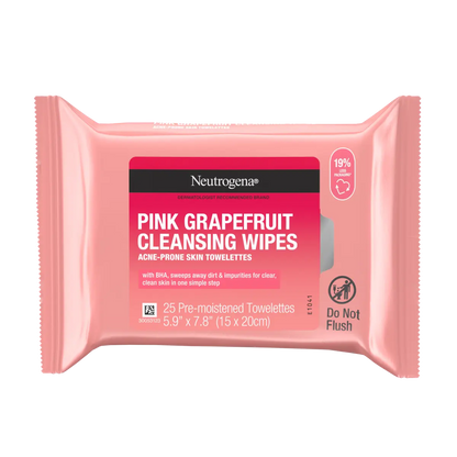 Neutrogena® Oil-Free Cleansing Wipes Pink Grapefruit, 25 Count
