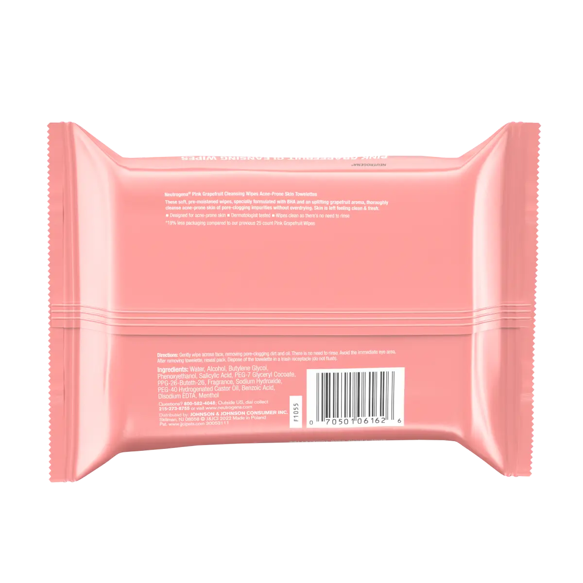Neutrogena® Oil-Free Cleansing Wipes Pink Grapefruit, 25 Count