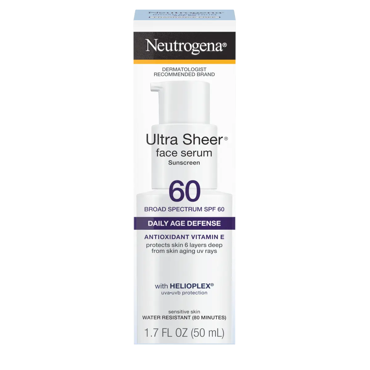 Neutrogena® Ultra Sheer Face Serum SPF 60, 1.7 Oz