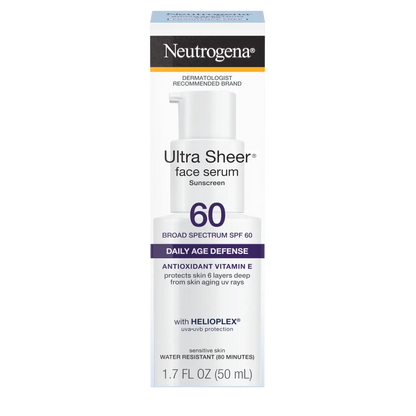 Neutrogena® Ultra Sheer Face Serum SPF 60, 1.7 Oz