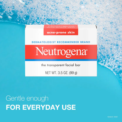 Neutrogena Facial Cleansing Bar for Acne-Prone Skin, 3.5 Oz