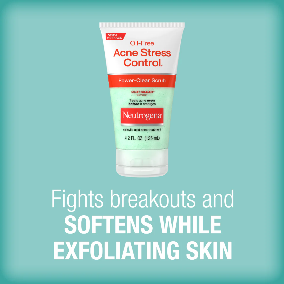 Neutrogena® Oil-Free Acne Stress Control Power-Clear Scrub, 4.2 Fl. Oz