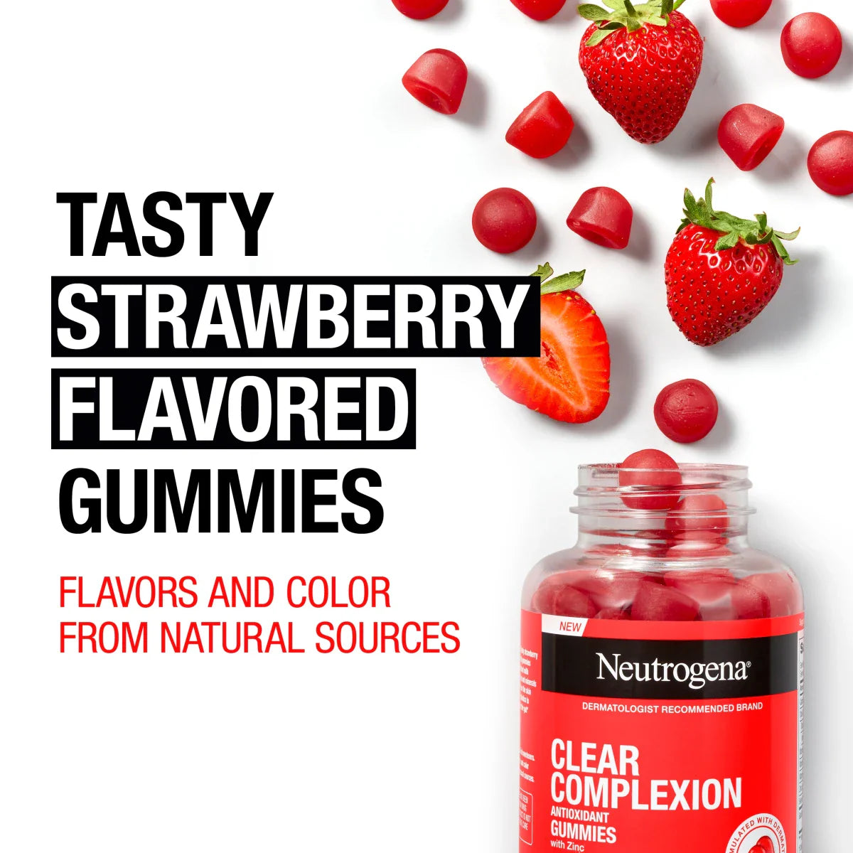 Neutrogena® Clear Complexion Antioxidant Gummies with Zinc, 60 Gummies