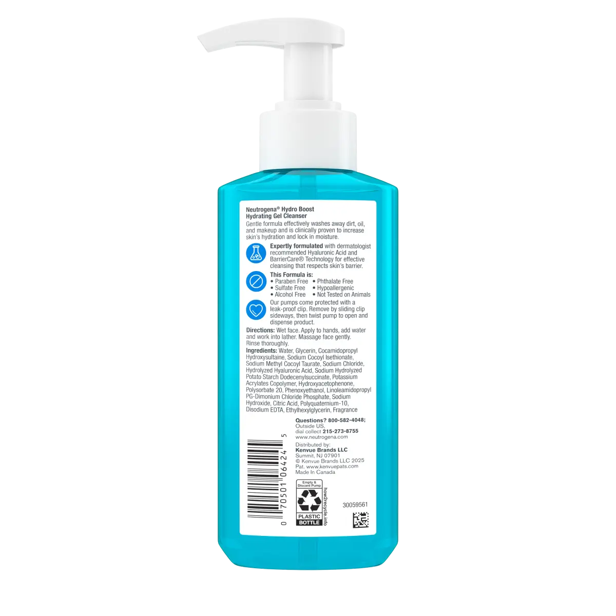 Neutrogena® Hydro Boost Face Wash, Hyaluronic Acid Hydrating Cleansing Gel, 7.8 Fl. Oz