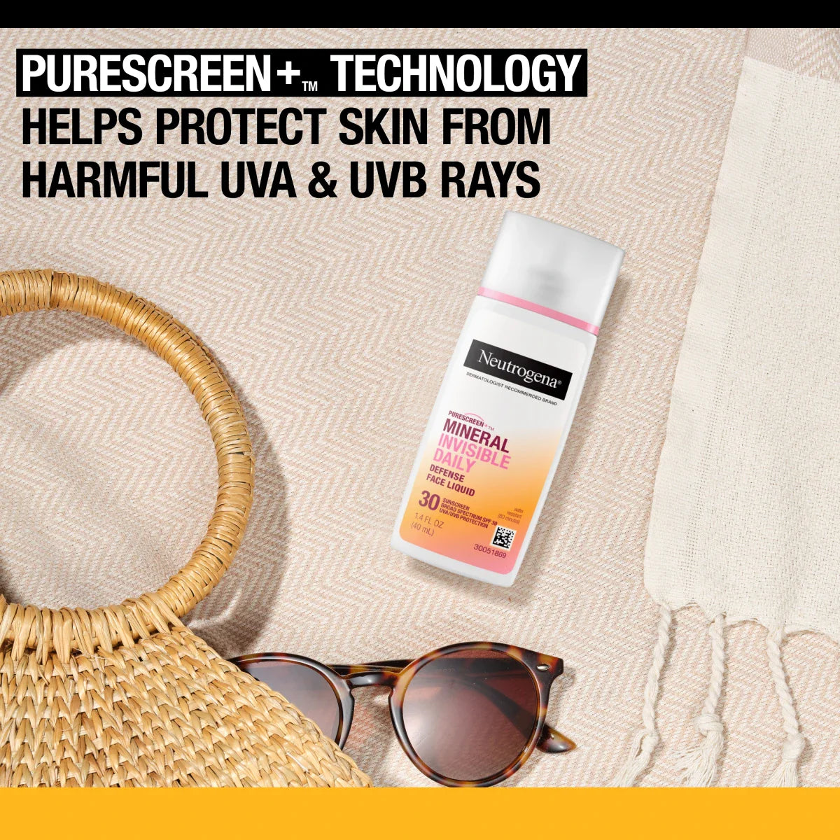 Neutrogena® Purescreen+ Invisible Daily Defense Mineral Face Liquid With SPF 30