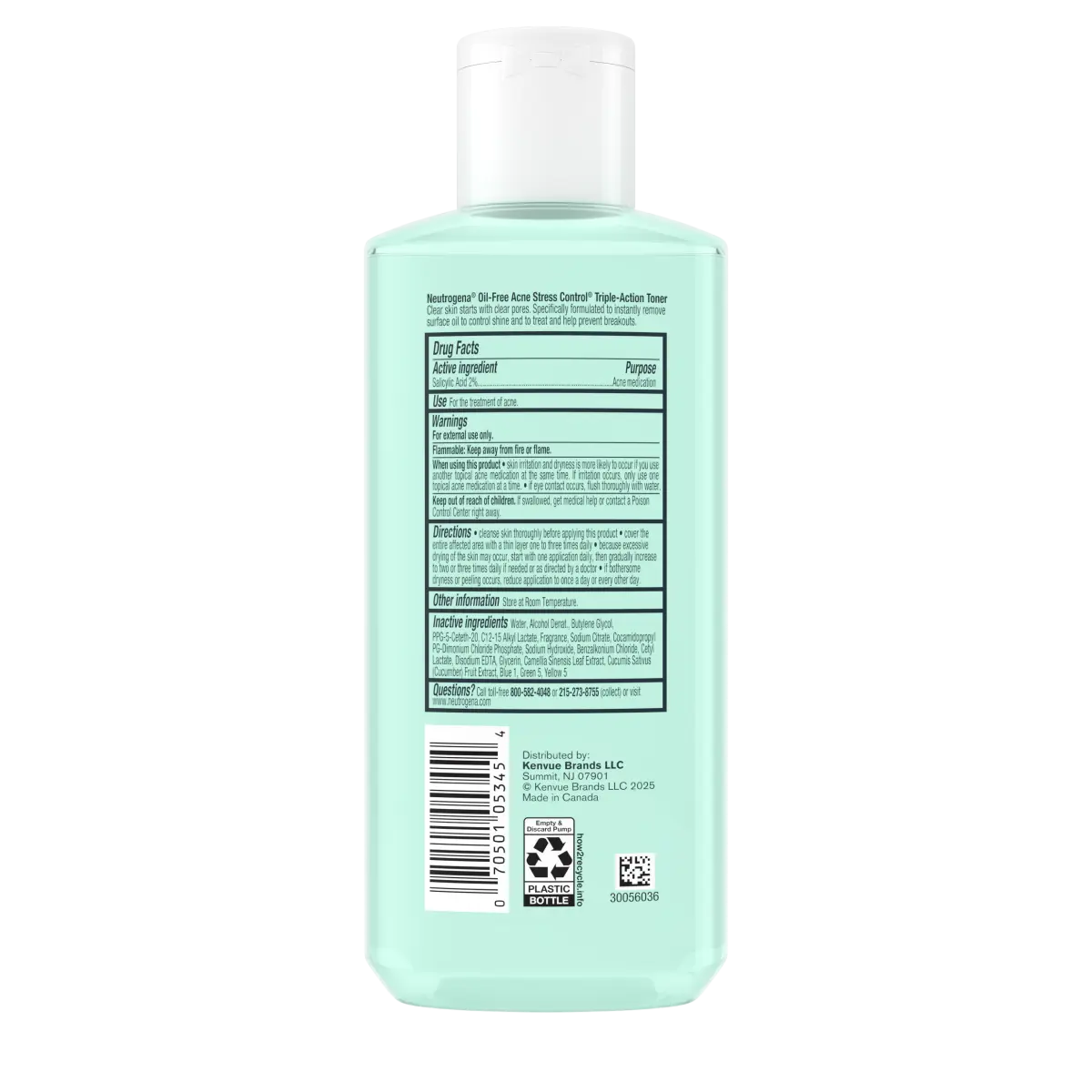 Neutrogena® Oil-Free Acne-Fighting Stress Control Triple-Action Toner, 8 Fl. Oz