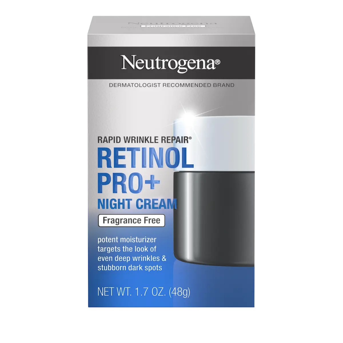 Neutrogena® Rapid Wrinkle Repair Retinol Pro+ Night Cream, Fragrance Free, 1.7 Oz