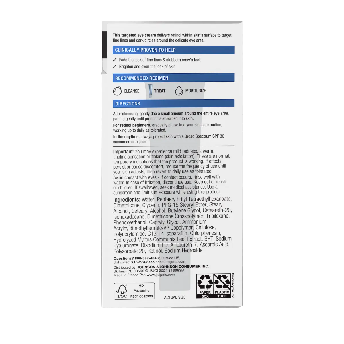 Neutrogena® Rapid Wrinkle Repair Retinol Eye Cream, 0.5 Fl. Oz