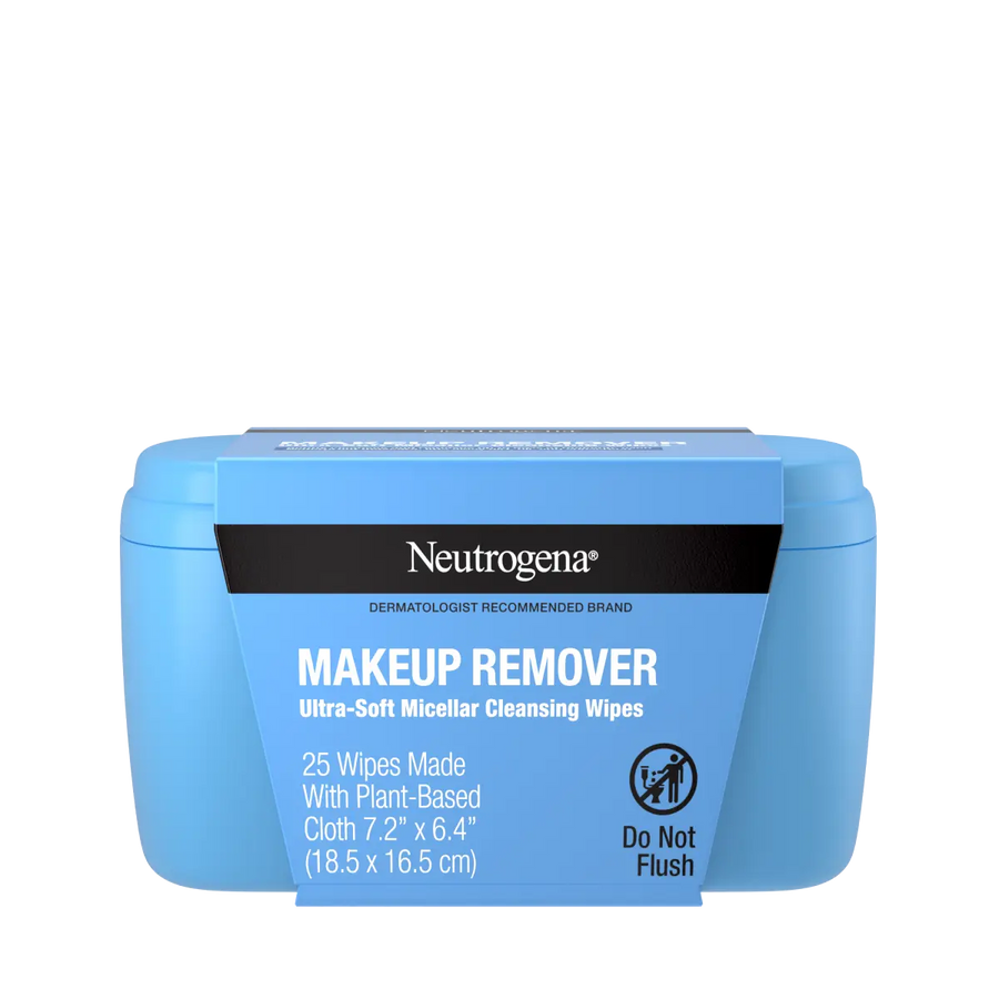 Neutrogena® Makeup Remover Ultra-Soft Micellar Cleansing Wipes, 25 Count with Vanity Case