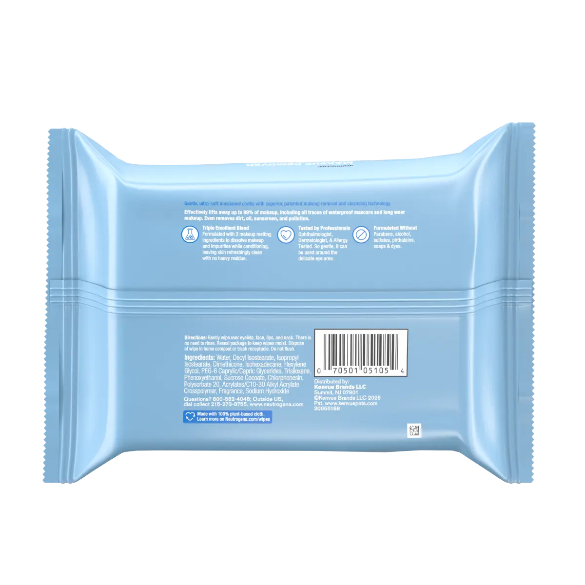 Neutrogena® Makeup Remover Ultra-Soft Micellar Cleansing Wipes, 25 Count