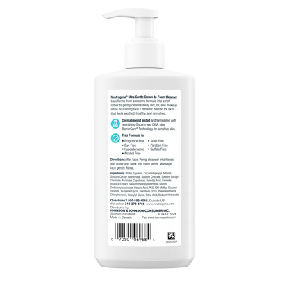 Neutrogena® Ultra Gentle Cream to Foam Cleanser 8.5 Fl. Oz