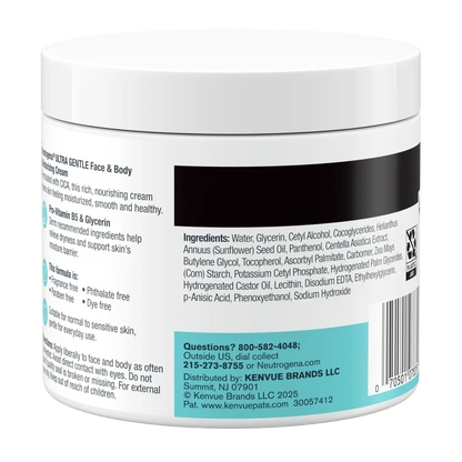 Neutrogena® Ultra Gentle Face & Body Daily Moisturizing Cream, 11 Oz