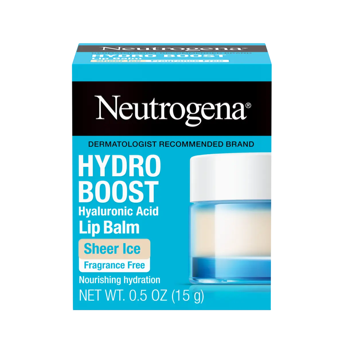 Neutrogena® Hydro Boost Hyaluronic Acid Lip Balm, Sheer Ice, Fragrance Free, 0.5 Oz