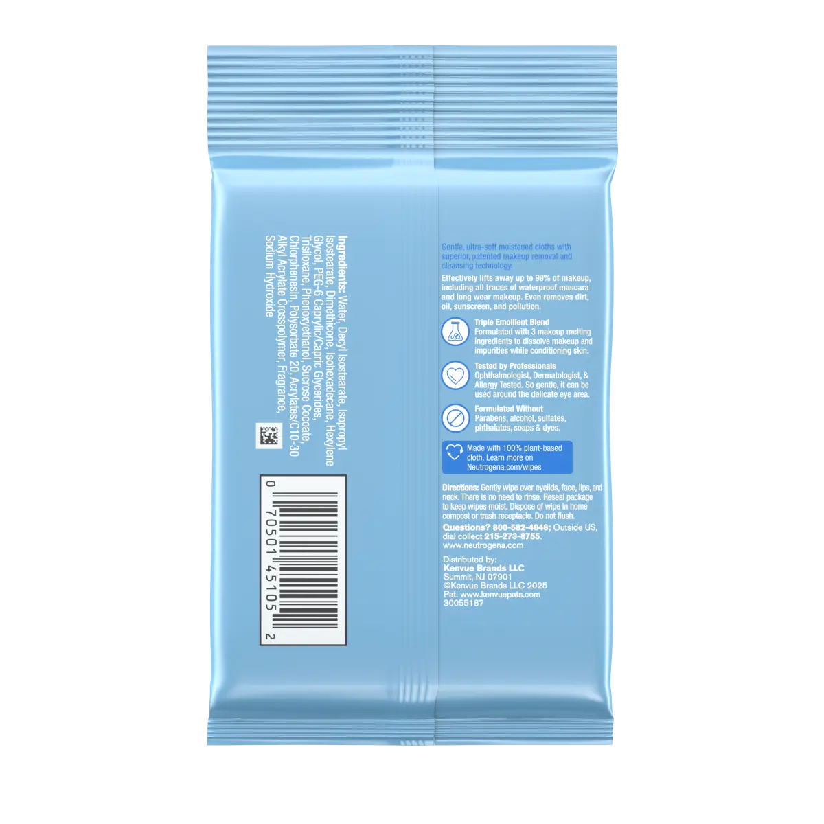 Neutrogena® Makeup Remover Ultra-Soft Micellar Cleansing Wipes. 7 Count