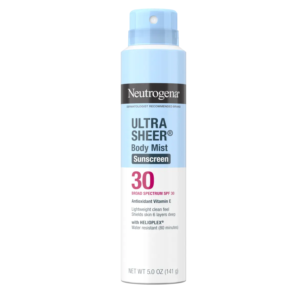 Neutrogena® Ultra Sheer Body Mist Sunscreen Spray Broad Spectrum SPF 30, 5 Oz
