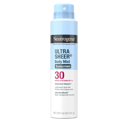 Neutrogena® Ultra Sheer Body Mist Sunscreen Spray Broad Spectrum SPF 30, 5 Oz