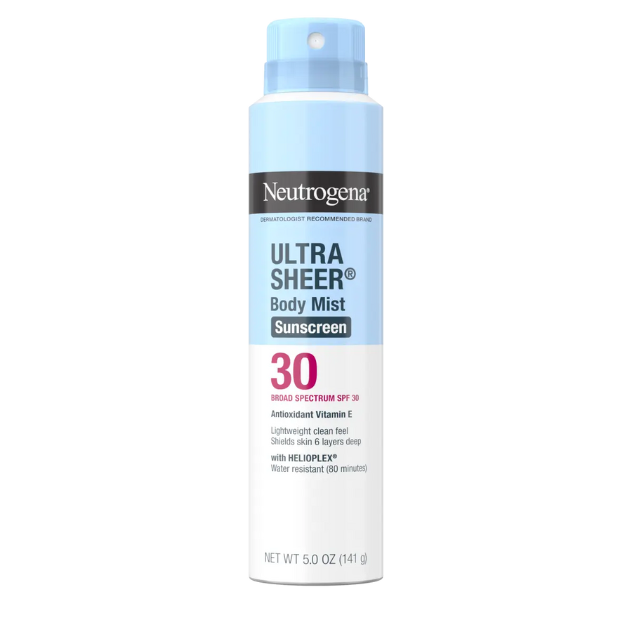 Neutrogena® Ultra Sheer Body Mist Sunscreen Spray Broad Spectrum SPF 30, 5 Oz