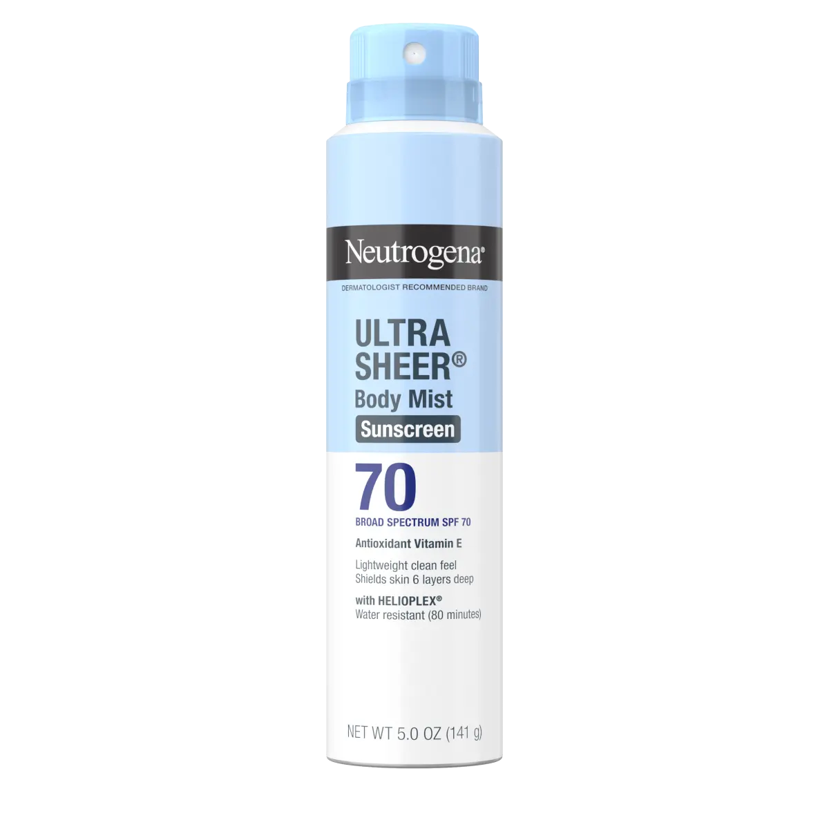 Neutrogena® Ultra Sheer Body Mist Sunscreen Broad Spectrum SPF 70, 5 Oz