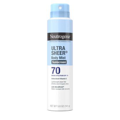 Neutrogena® Ultra Sheer Body Mist Sunscreen Broad Spectrum SPF 70, 5 Oz