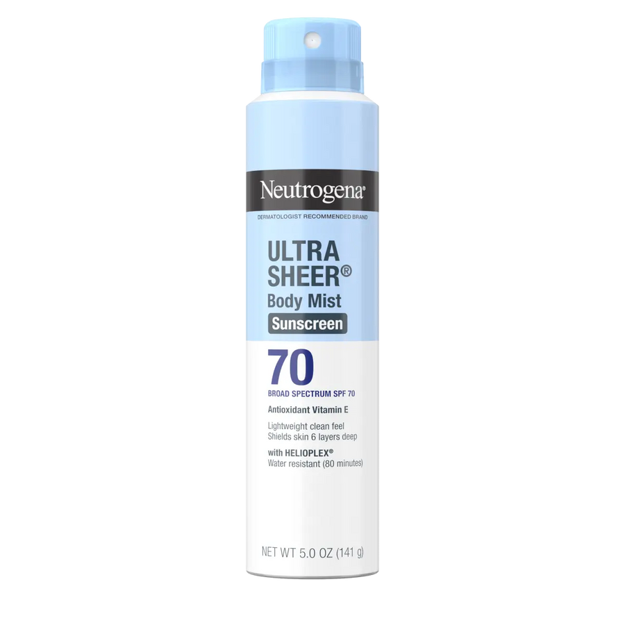 Neutrogena® Ultra Sheer Body Mist Sunscreen Broad Spectrum SPF 70, 5 Oz