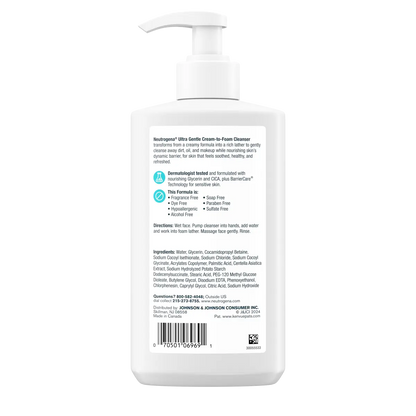 Neutrogena® Ultra Gentle Cream to Foam Cleanser, 12 Fl. Oz