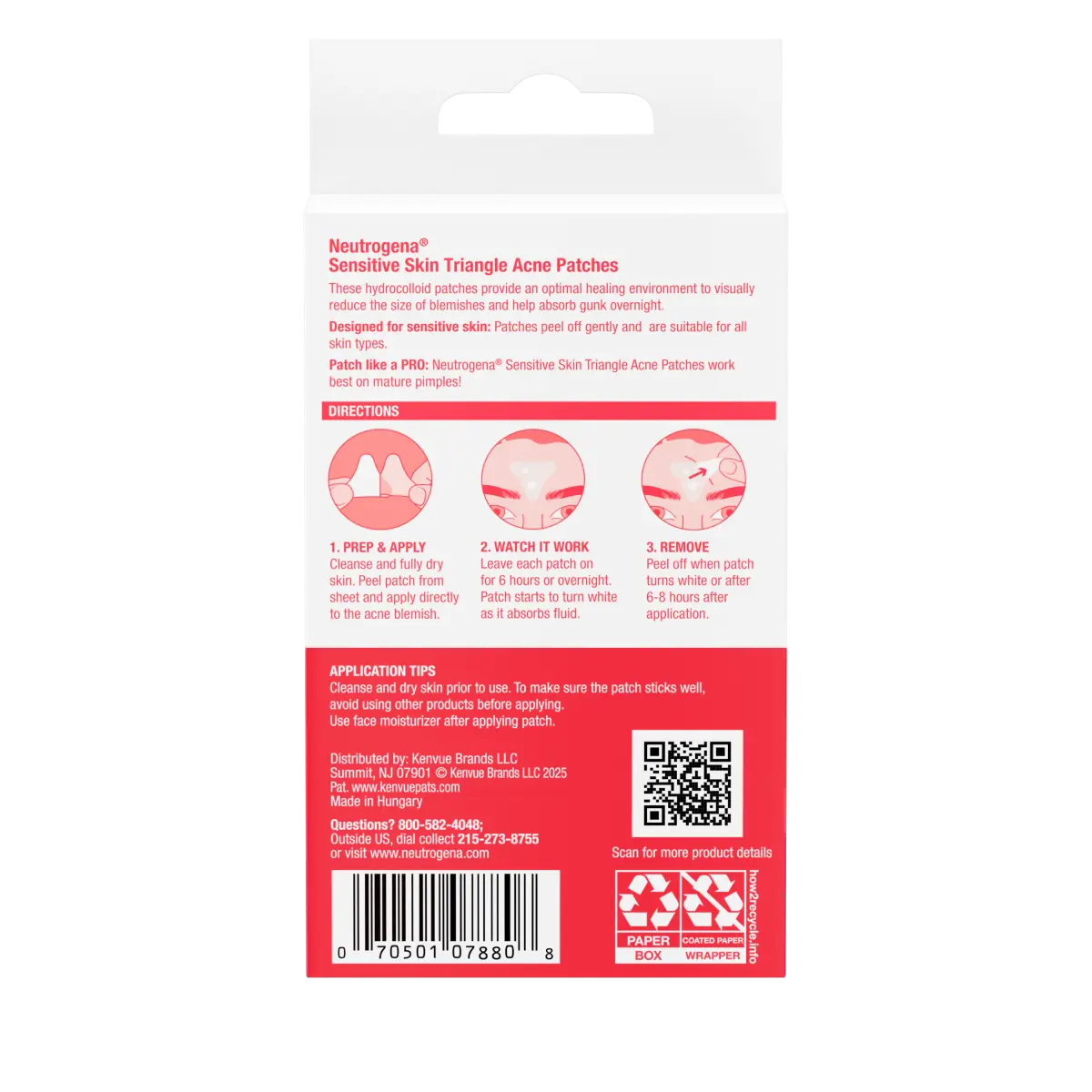 Neutrogena® Sensitive Skin Triangle Acne Patches, 10 Count