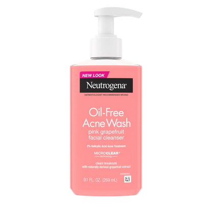Neutrogena® Oil-Free Acne Wash Pink Grapefruit Facial Cleanser, 9.1 Fl. Oz