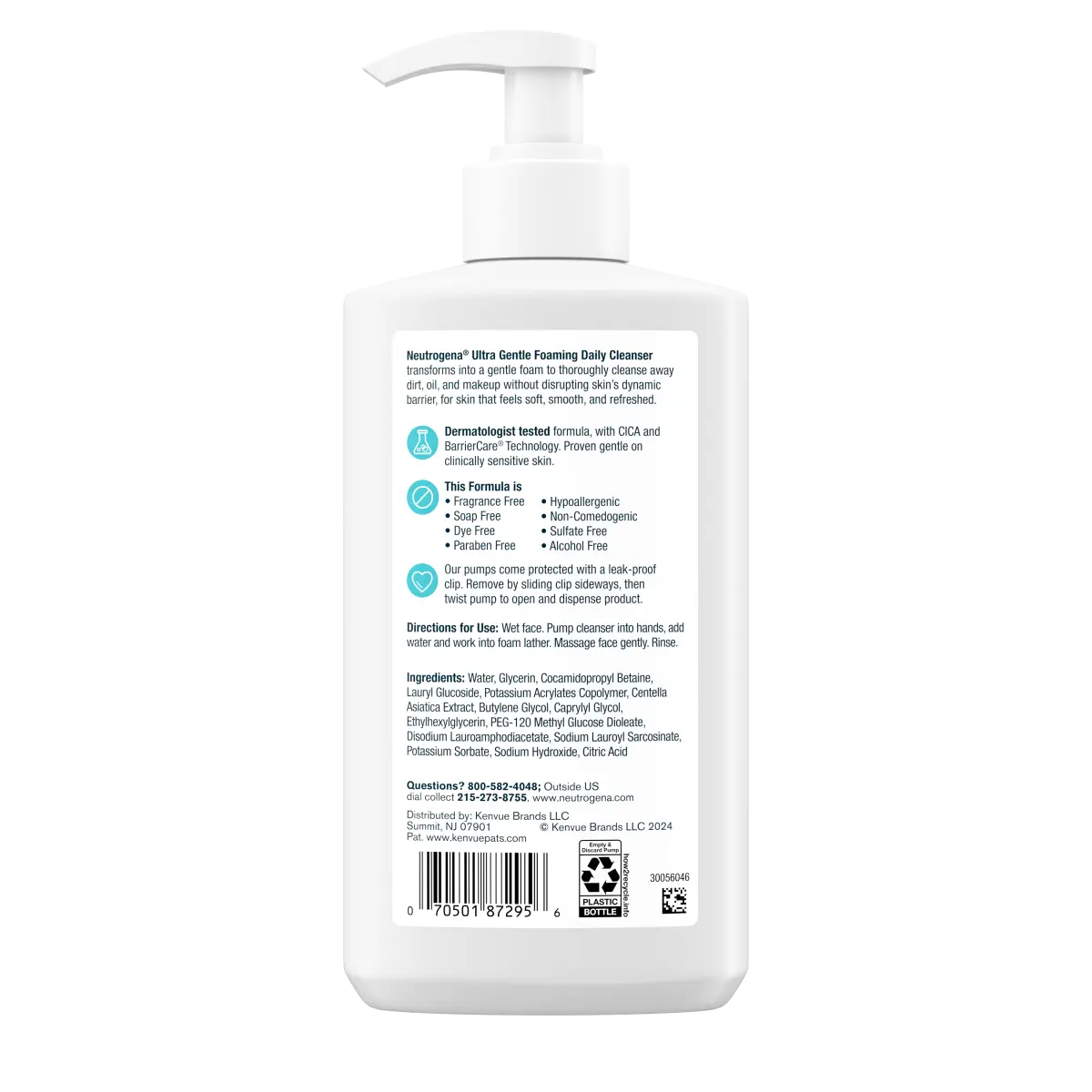Neutrogena® Ultra Gentle Daily Cleanser, Fragrance Free, 12 Fl. Oz