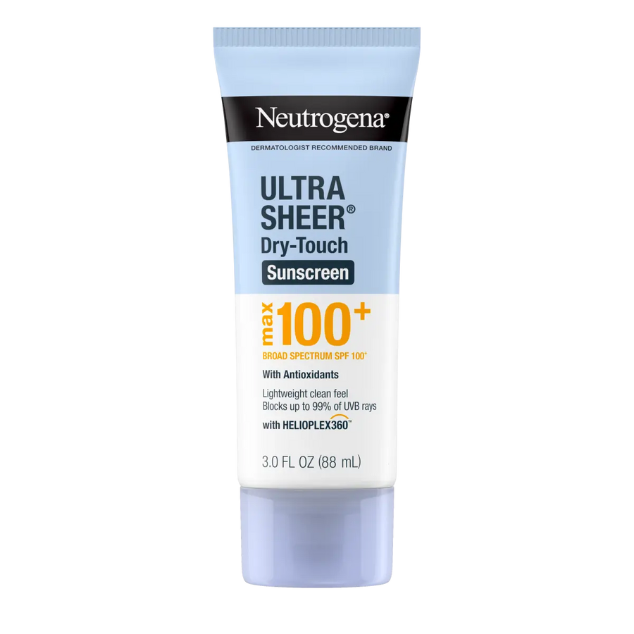 Neutrogena Ultra Sheer Dry-Touch Broad Spectrum Max SPF 100+ Body Sunscreen, 3 Oz