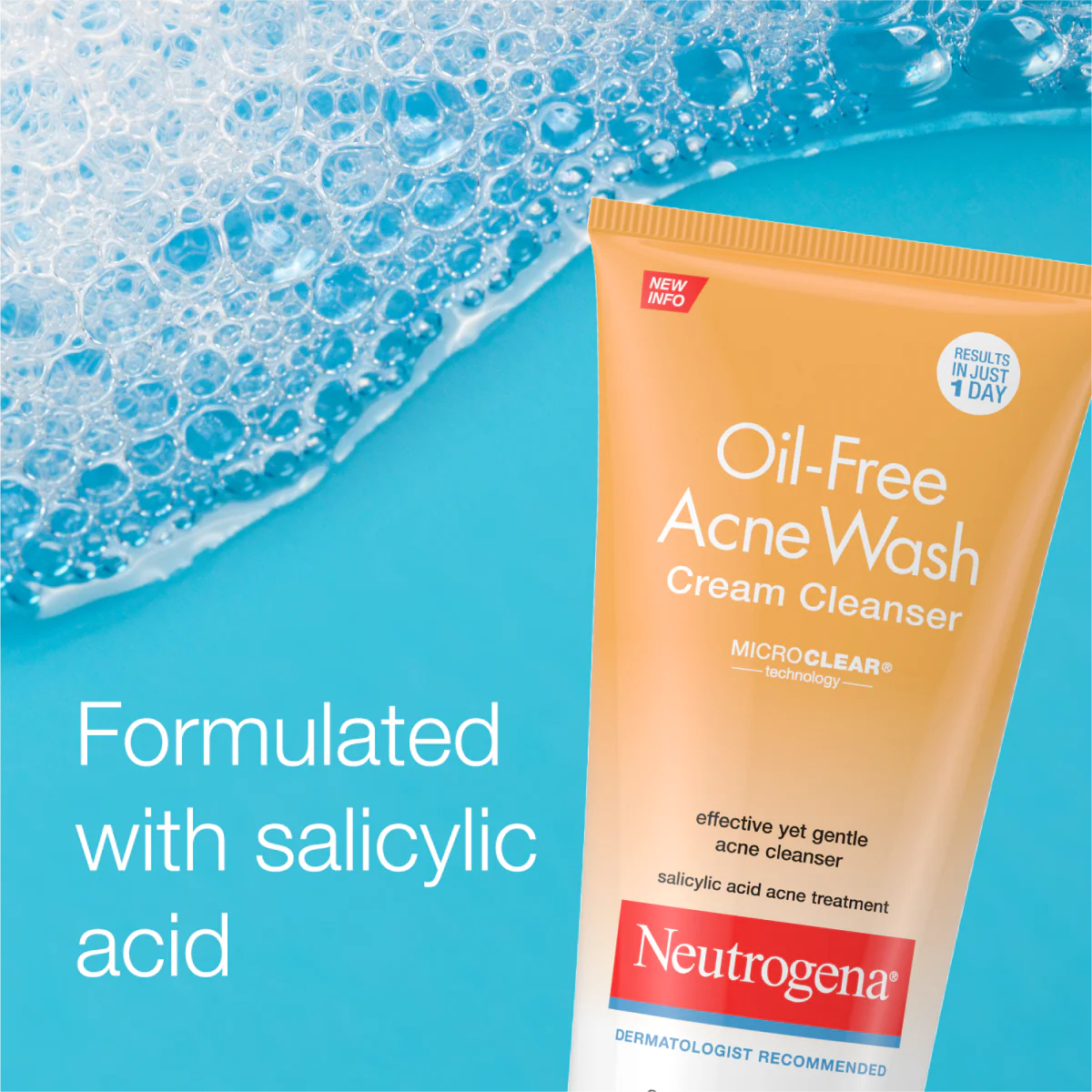 Neutrogena® Oil-Free Acne Wash Cream Cleanser, 6.7 Oz