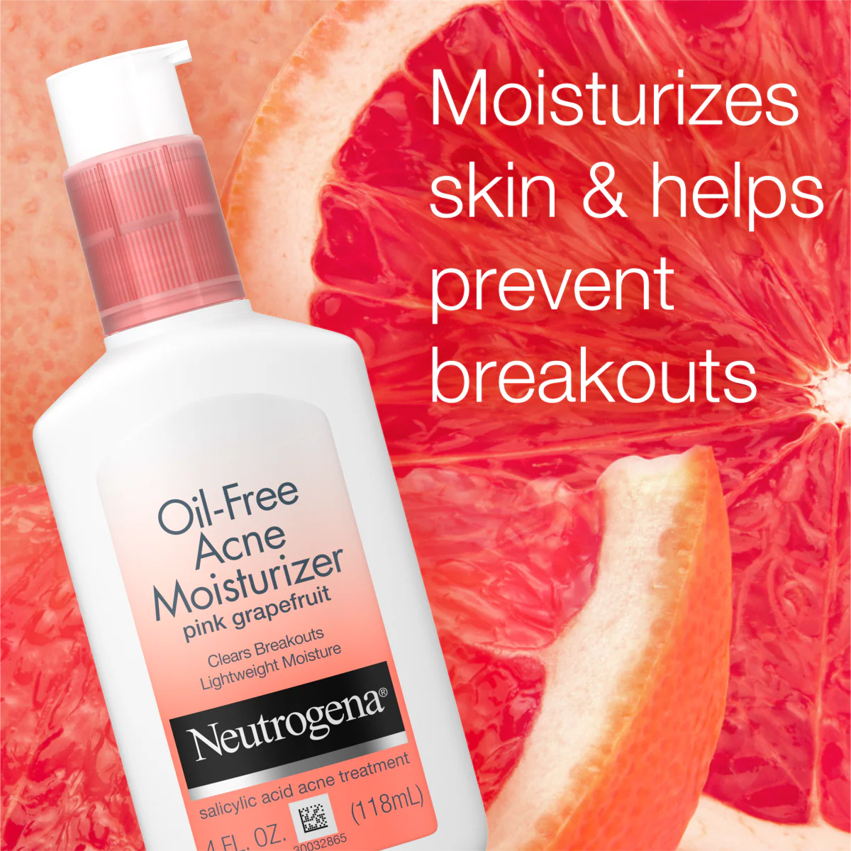 Neutrogena® Oil-Free Acne Moisturizer Pink Grapefruit, 4 Fl. Oz