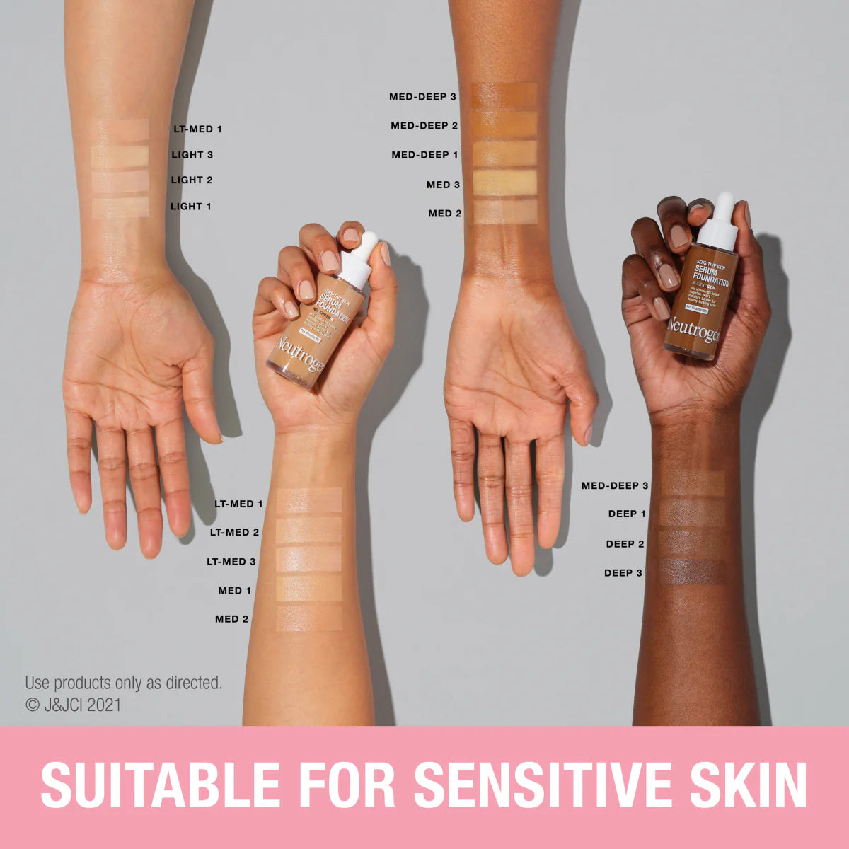 Neutrogena® Healthy Skin Sensitive Skin Serum Foundation, Light 01, 1 Oz