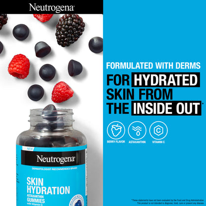 Neutrogena® Skin Hydration Astaxanthin Gummies with Vitamin C, 60 Gummies