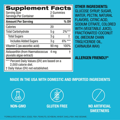 Neutrogena® Skin Hydration Astaxanthin Gummies with Vitamin C, 60 Gummies