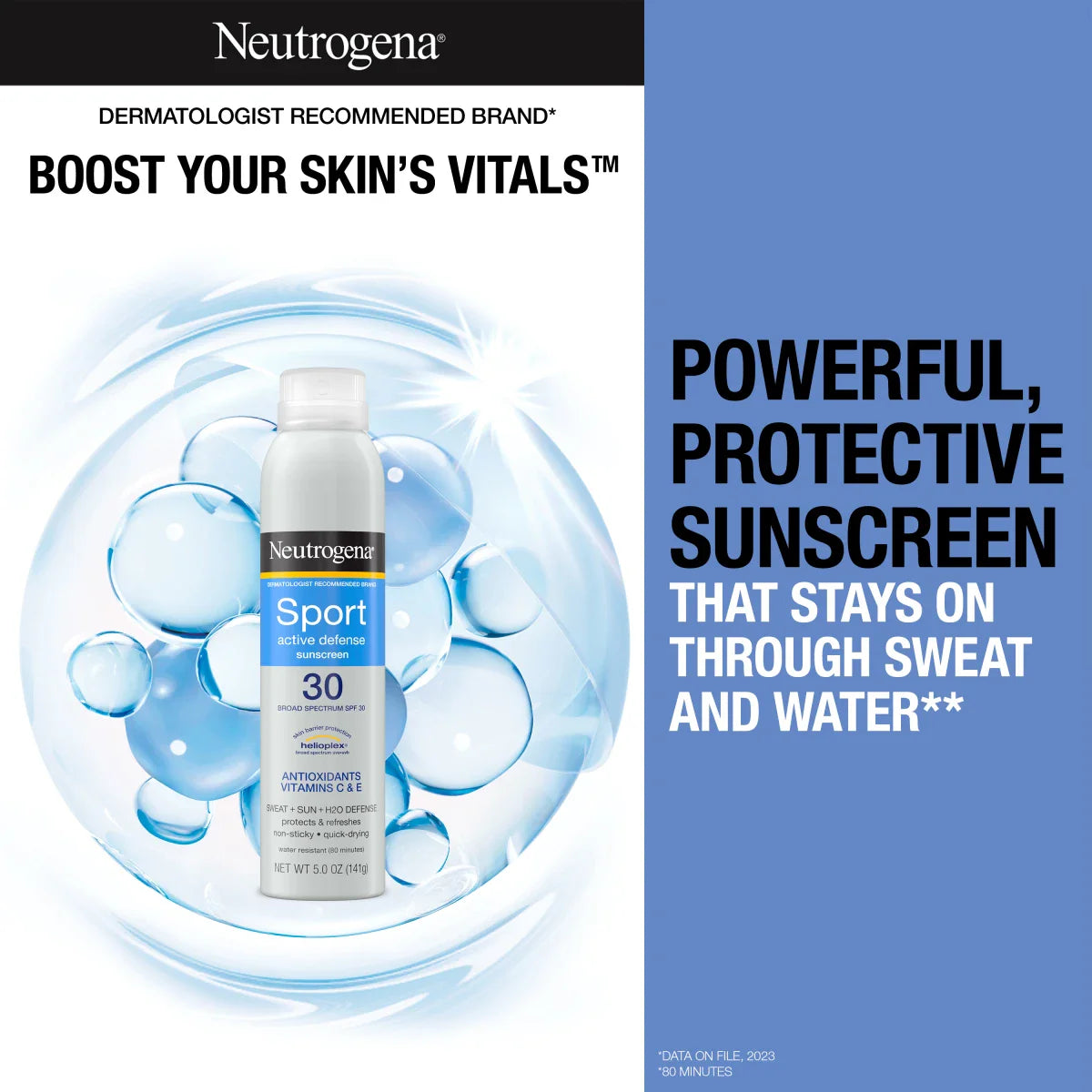 Neutrogena® Sport Active Defense with Broad Spectrum SPF 30 Sunscreen Spray, 5.0 Oz