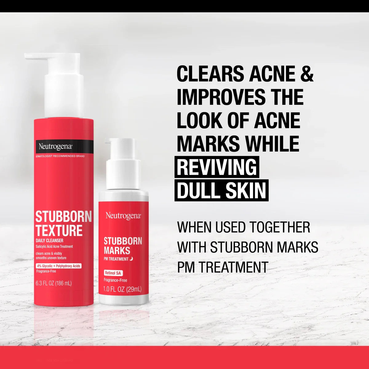 Neutrogena® Stubborn Texture Acne Cleanser, Salicylic Acid, 6.3 Fl. Oz
