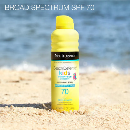 Neutrogena® Beach Defense Kids Sunscreen Spray Broad Spectrum SPF 70, 6.5 Oz