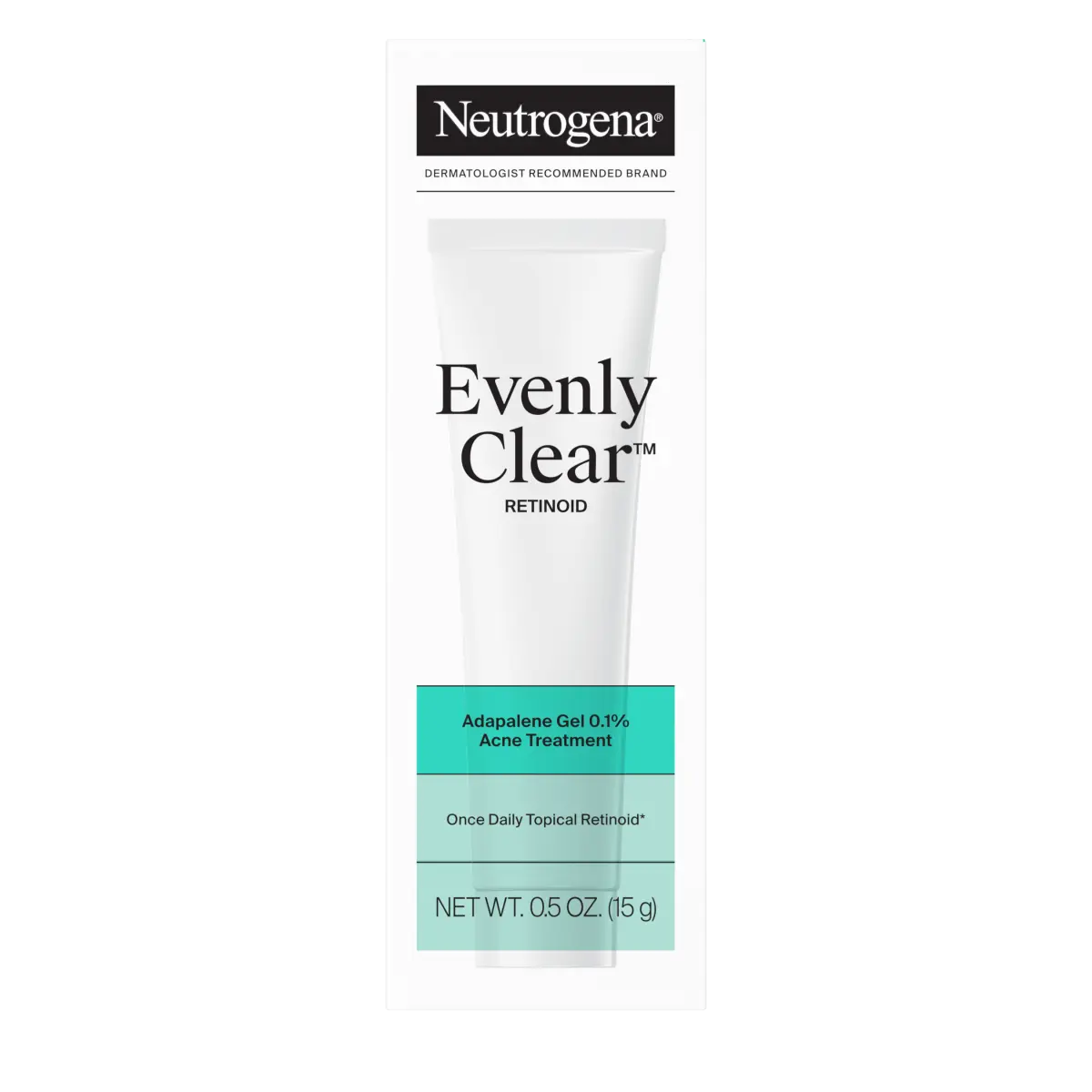 Neutrogena® Evenly Clear™ Retinoid Adapalene Gel 0.1% Acne Treatment, 0.5 Oz