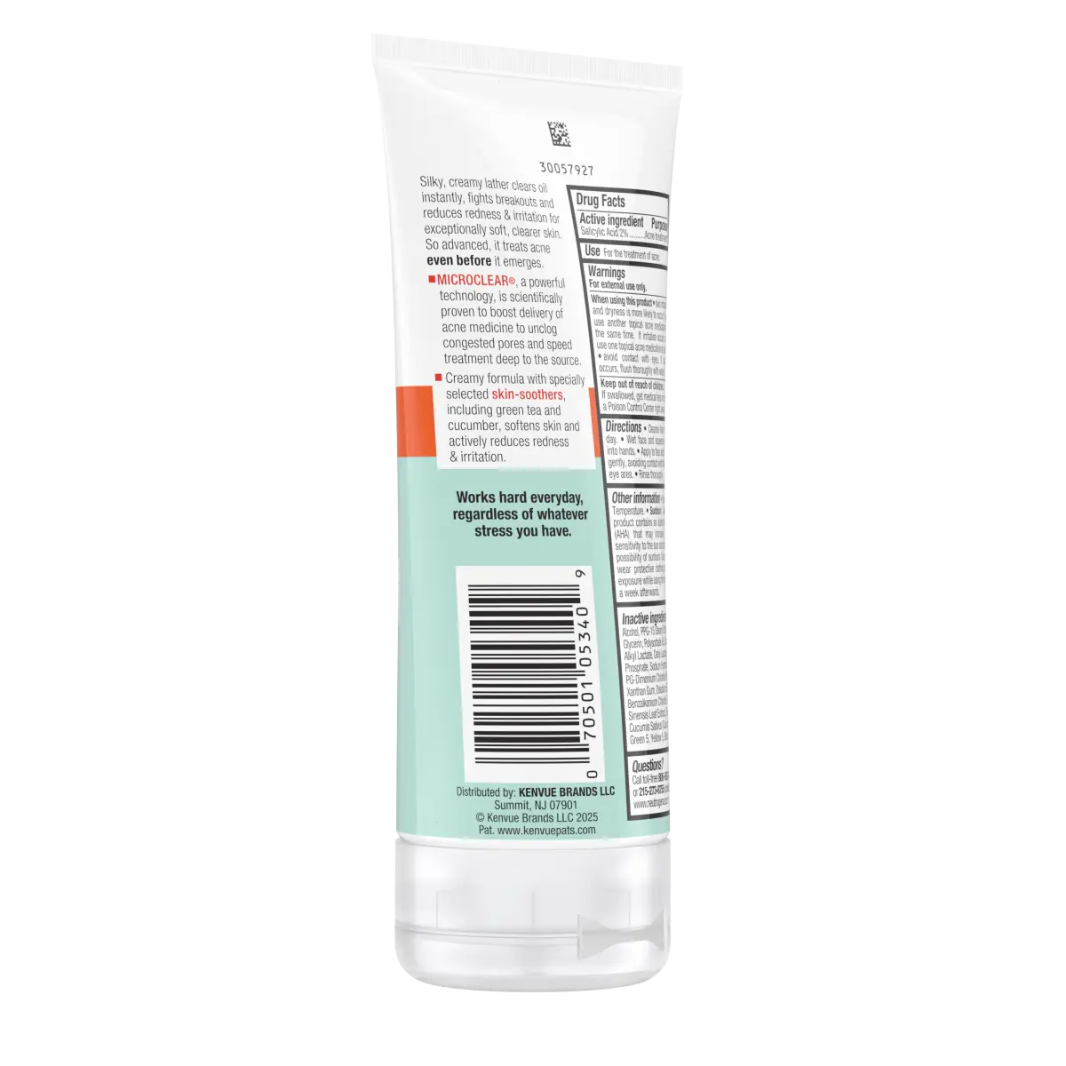 Neutrogena® Oil-Free Acne Stress Control Power-Cream Wash, 6 Oz