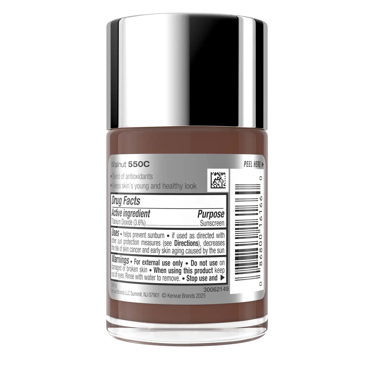 Neutrogena® Healthy Skin Liquid Makeup Broad Spectrum SPF 20, 550C Walnut, 1 Fl. Oz
