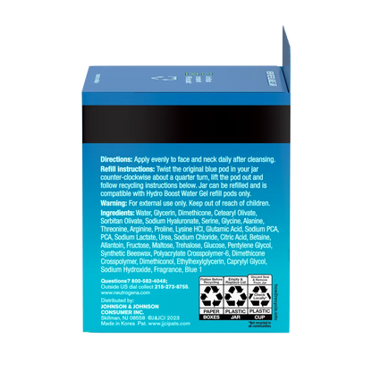 Neutrogena® Hydro Boost Water Gel, Refillable Jar + Refill Pod, 1.7 Oz
