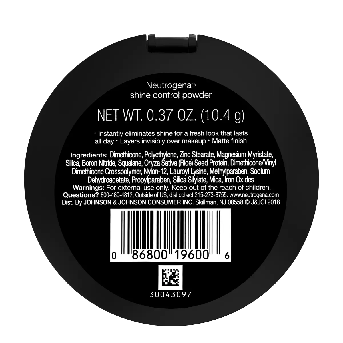 Neutrogena® Shine Control Powder, Invisible 10, 0.37 Oz