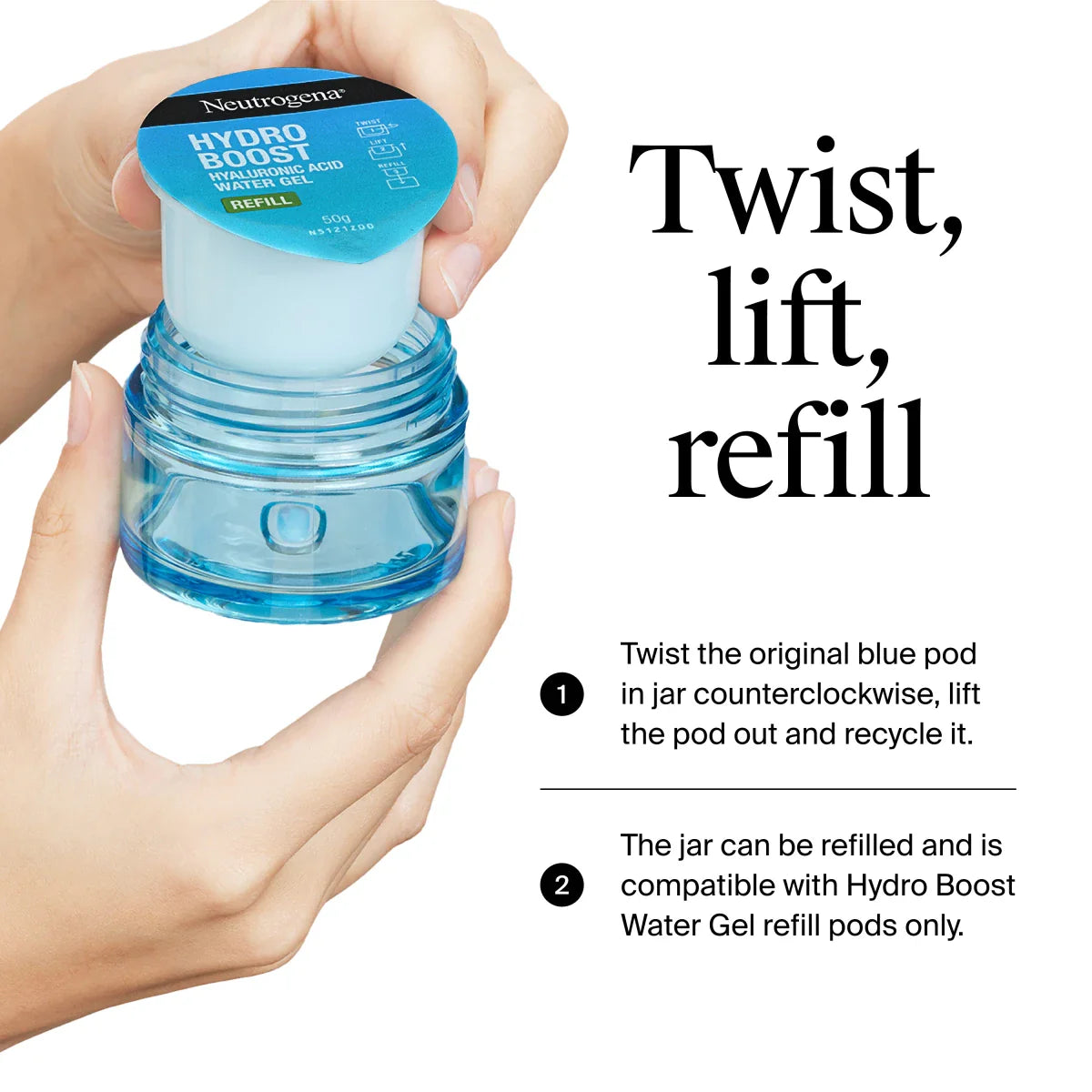 Neutrogena® Hydro Boost Water Gel, Refill Pod, 1.7 Oz